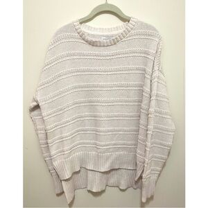 🧁 Cupcakes and Cashmere Knit Ivory Sweater, Size Large